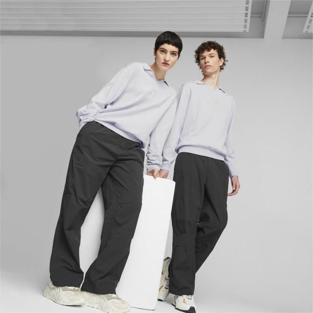 PUMA MMQ SELECT 针织衫男女同款复古翻领休闲长袖套头卫衣