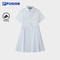 FILA FUSION 斐乐潮牌女子梭织连衣裙26夏季新款学院风宽松衬衫裙