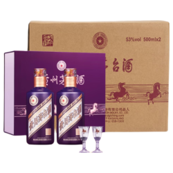 茅台 生肖 丙午马年 酱香型 & 53度 & 500ml*2*4 礼盒整箱装 &