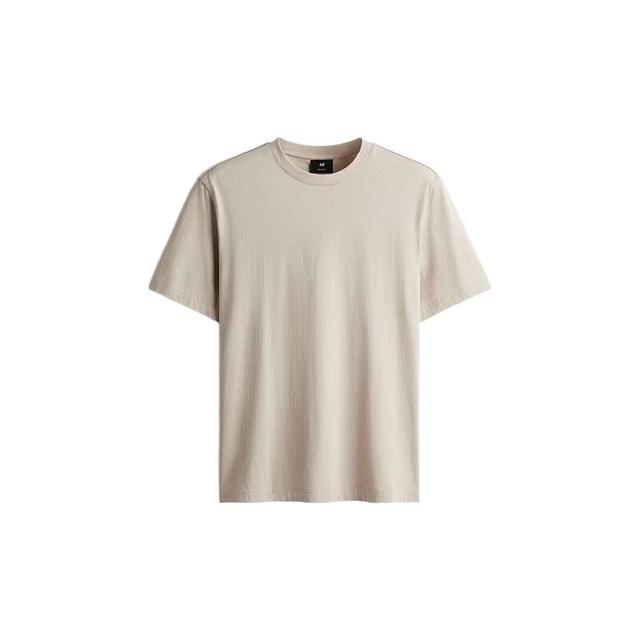H&M 简约 男士T恤 M 175/100 米色276