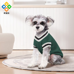 咚宠乐 猫咪衣服宠物狗狗衣服泰迪比熊中小型幼犬春季学院风绿M