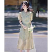 尚静 夏季端庄淑女短袖连衣裙