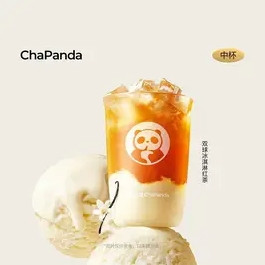 茶百道 双球冰淇淋红茶（中杯）|多店可用