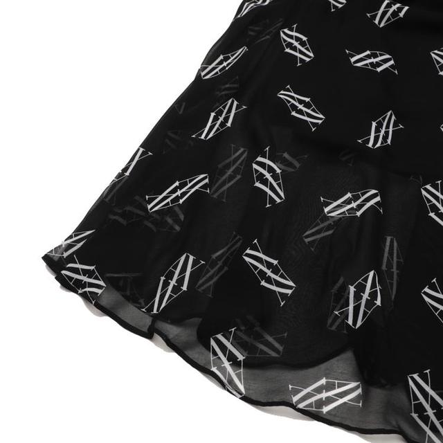 Armani Exchange 女士微透满印收腰A字短袖连衣裙