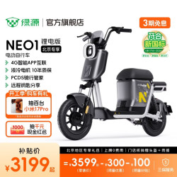 绿源 NEO1 新新国标电动自行车 智能高性价比电动车 成人通勤代步时尚可上牌长续航电自 到门店选颜色-4830锂电