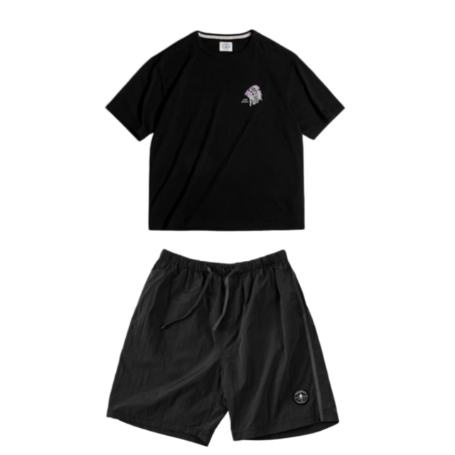 马登 美式重磅纯棉短袖63.4+工装短裤56.4元