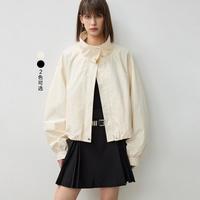 LILY 复古摩登蓬松感廓形气球款百搭夹克外套短款