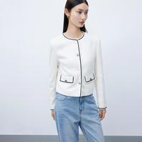 限尺码：LILY 复古小香风撞色vintage超短外套