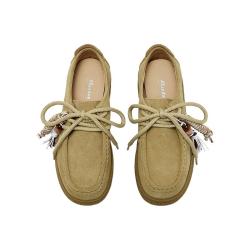 Bata 厚底 女士休闲鞋 土黄
