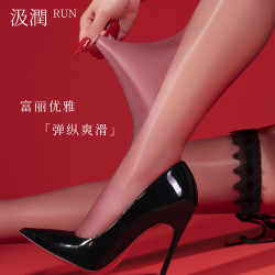 汲润 3D高光宝石 蕾丝长筒袜