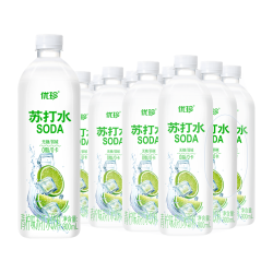 优珍 清爽苏打青柠味苏打水饮料900ml*12瓶