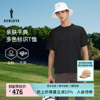 比音勒芬高尔夫 春夏季男休闲户外多色亲肤柔软圆领短袖T恤