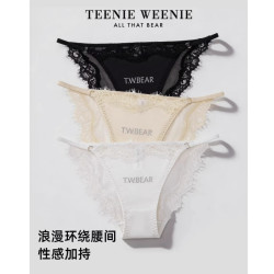 TEENIE WEENIE 【性感纯欲闪钻】女士蕾丝花边内裤 3条