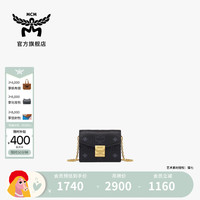 MCM 官方正品TRACY酷感黑色印花链条包通勤斜挎小钱包女士包