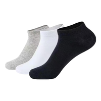  YALU/雅鹿 吸汗透气 男士船袜 船袜黑色 10双