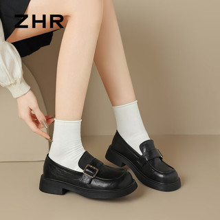  ZHR/则则 厚底增高 女士乐福鞋