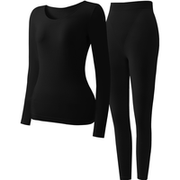 SANFU/三福 无痕发热 女士保暖内衣套装 黑色