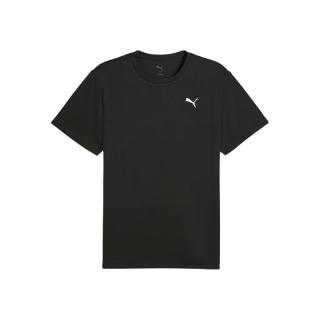 PUMA 吸湿速干羽毛球健身短袖T恤男子修身训练运动上衣 527338 黑色-01 S (17