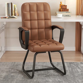 苏格 人体工学椅 弓形椅 加粗钢管+靠背加高加宽 承重300斤 棕色 质保三年