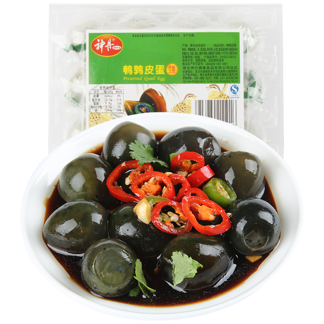 神丹 鹌鹑蛋皮蛋36枚 美味即食小皮蛋下酒菜 12枚/盒108g 3盒