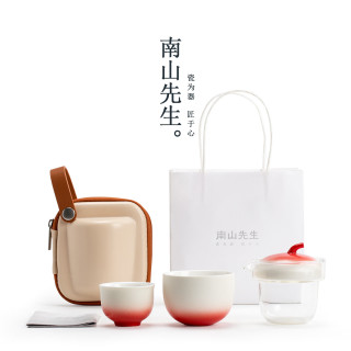 南山先生 万事顺栗快客杯 栗子棕 一壶2杯