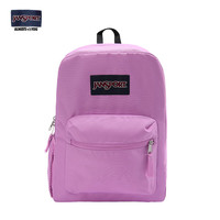 JANSPORT 双肩包女 玫瑰粉/丁香粉紫-侧边网袋