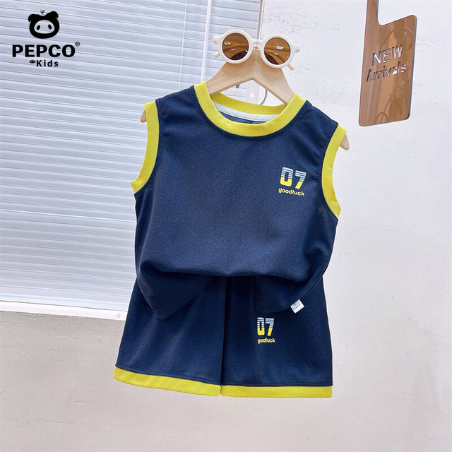 小猪班纳 儿童夏季套装新款短袖两件套运动服