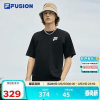FILA FUSION 斐乐 男女同款针织短袖T恤