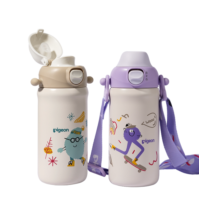 贝亲 儿童直饮吸管保温杯 500ml 小博士