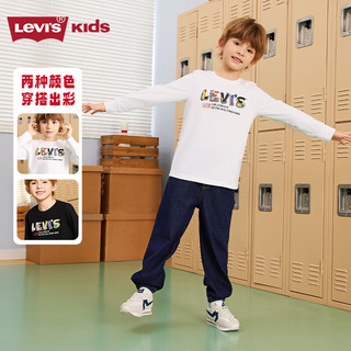  Levi's/李维斯 纯棉 儿童长袖T恤 明亮白 160 /80 【身高158-170cm】