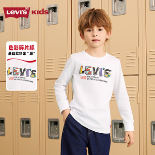  Levi's/李维斯 纯棉 儿童长袖T恤 明亮白 160 /80 【身高158-170cm】