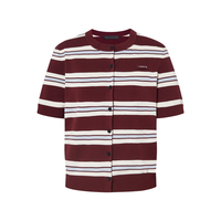  MO&Co./摩安珂 复古棕条纹 女士针织开衫