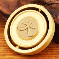 米芒 黄铜旋转解压赚大钱手把件