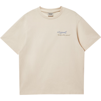  JACK&JONES/杰克琼斯 重磅纯棉 男士短袖T恤 M （175） A05乳白色