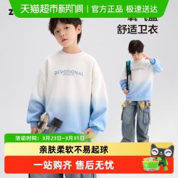 ZOSEE 童装男大童卫衣2026新款春季上衣儿童渐变圆领春装春秋款衣服