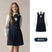 E-LAND KIDS eland kids衣恋童装女童连衣裙春秋英伦学院风演出服