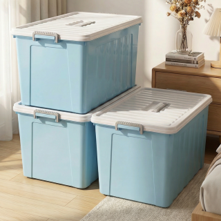 大容量收纳箱 浅蓝色大号 45*31.5*24.5cm