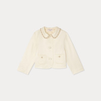 BONPOINT 2026春夏女大童点缀装饰长袖系扣外套小樱桃童装