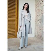 YINER/音儿 美丽诺羊毛狐狸绒毛 女士毛呢大衣