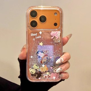  煊卡 流沙金箔 苹果手机壳 【可爱卡通】高品质清透★闪粉流沙摇摇乐