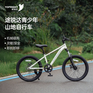 移动端、京东百亿补贴：途锐达 儿童山地自行车8-12岁大童男女孩变速单车小学生24寸双碟刹脚踏车 MTS050  20寸