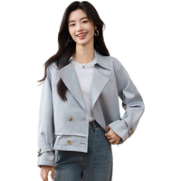  她享 翻领设计 女士风衣