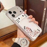 煊卡 流沙金箔 苹果手机壳 【口袋Kitty】高品质清透★摇摇乐