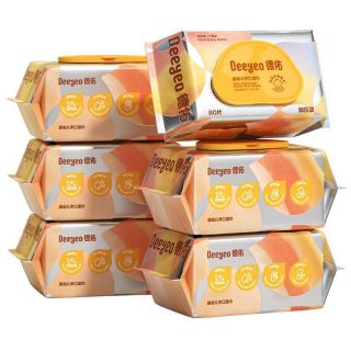 今日必买：德佑 婴儿手口湿巾加厚尊享版 新生儿手口屁屁湿纸巾65g 80抽6包