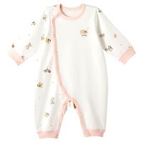 好孩子 Goodbaby好孩子新生婴儿a类纯棉男连体衣满月女宝家居服哈衣爬服