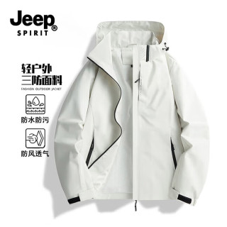 JEEP SPIRIT 吉普冲锋衣男女同款春秋季外套新款户外防风防水登山服