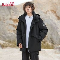 班尼路 秋冬羽绒服（充绒181克）港风潮流连帽服男拉链工装保暖外套