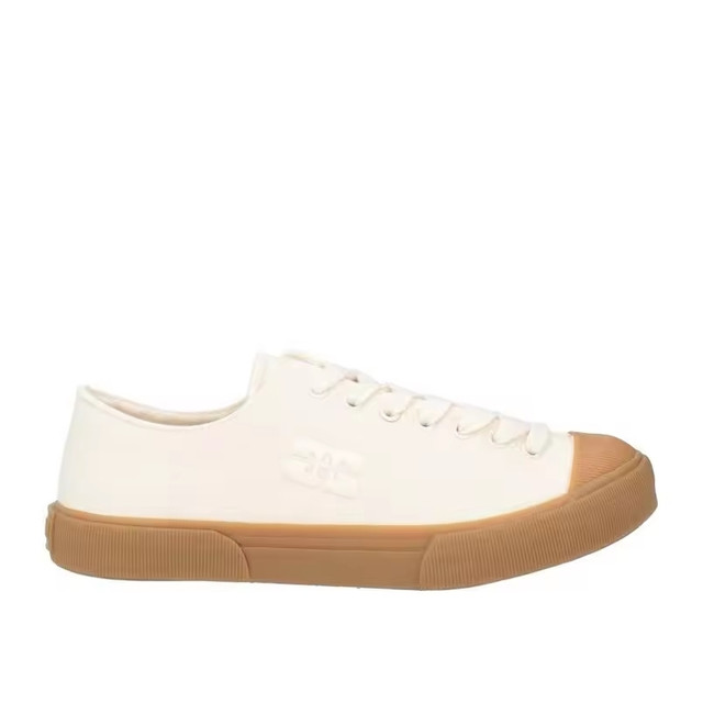 值选：GANNI logo刺绣 女士系带平底帆布鞋