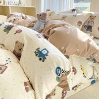 谷蝶 GUDIE 谷蝶 新款纯棉床上四件套 全棉卡通床单被套 宿舍床笠三件套