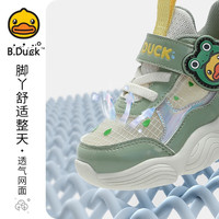  B.Duck/小黄鸭 透气防滑 儿童运动鞋 绿米 22 码内长约137mm